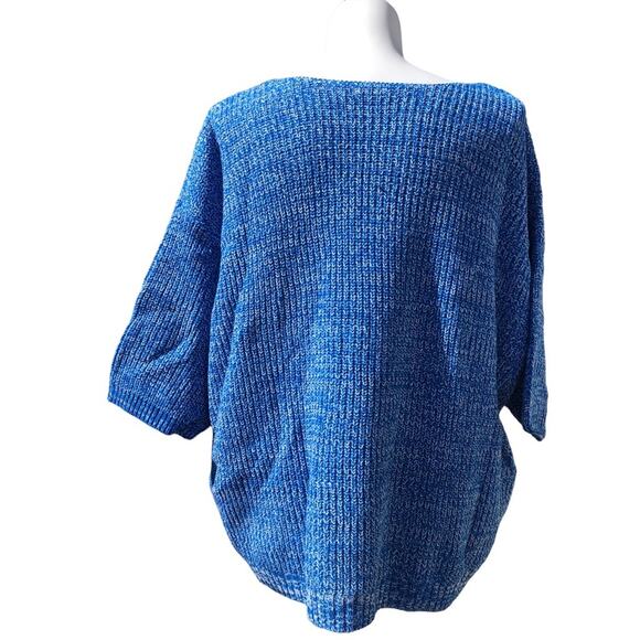 NWOT Jessica London blue knit short sleeve sweater size 2X - Picture 5 of 11